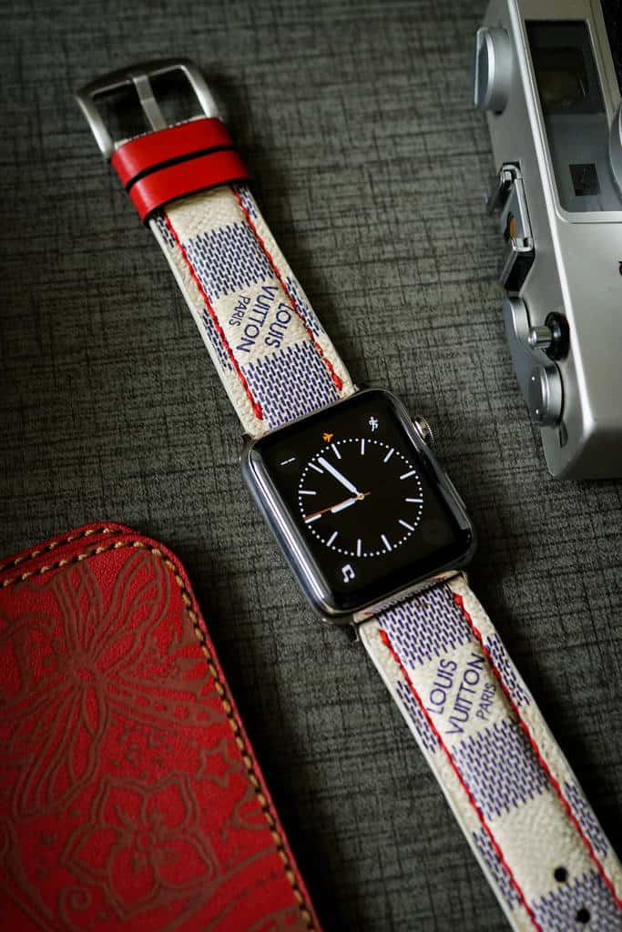 Handmade Louis Vuitton for Apple Watch Series 1,2,3,4,5,6,7,8,Ultra,SE Band  LV5- Limited Edition
