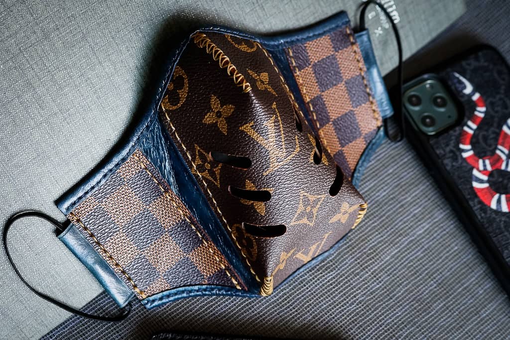 leather louis vuitton mask