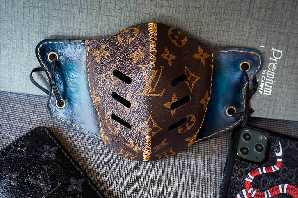 Louis Vuitton 1 Monogram with Veg Tan Leather Face mask use